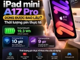 iPad mini A17 Pro dùng được bao lâu? Thời lượng pin thực tế