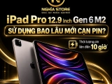 iPad Pro 12.9 inch Gen 6 M2 dùng bao lâu mới cạn pin?