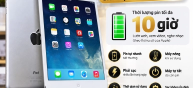 Pin iPad mini 2 dùng được bao lâu? Khi nào nên thay pin?